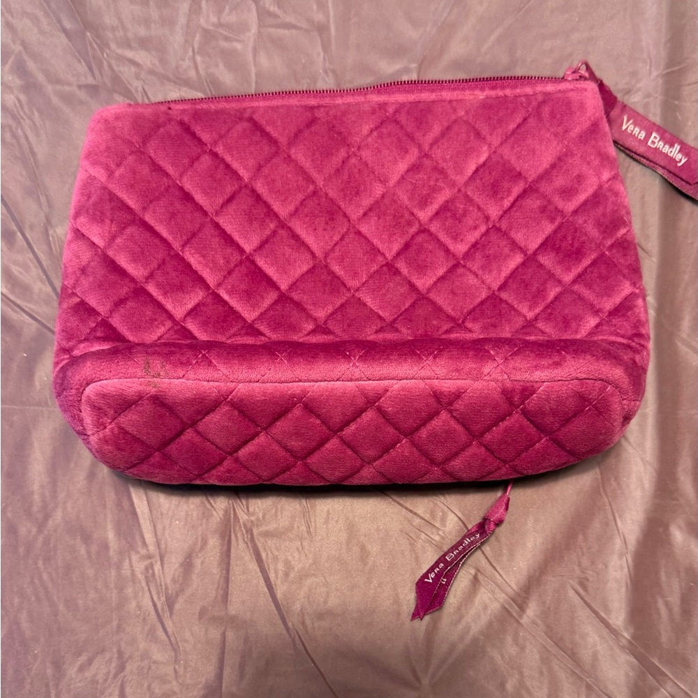 Vera Bradley Fuchsia Quilted Velvet Cosmetic Case - Picture 3 of 9